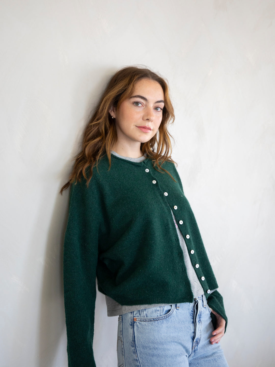 Forest Green Piper Cardigan
