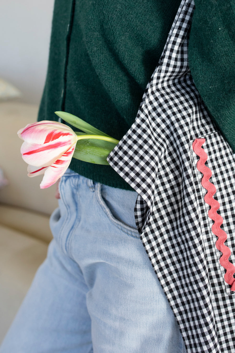 Gingham Things Between Tote Bags