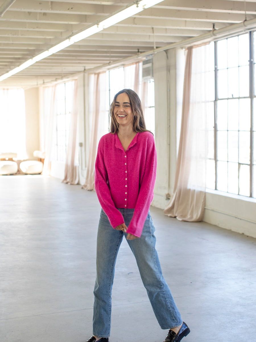 Fuchsia Piper Cardigan