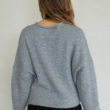 Heather Grey Piper Cardigan