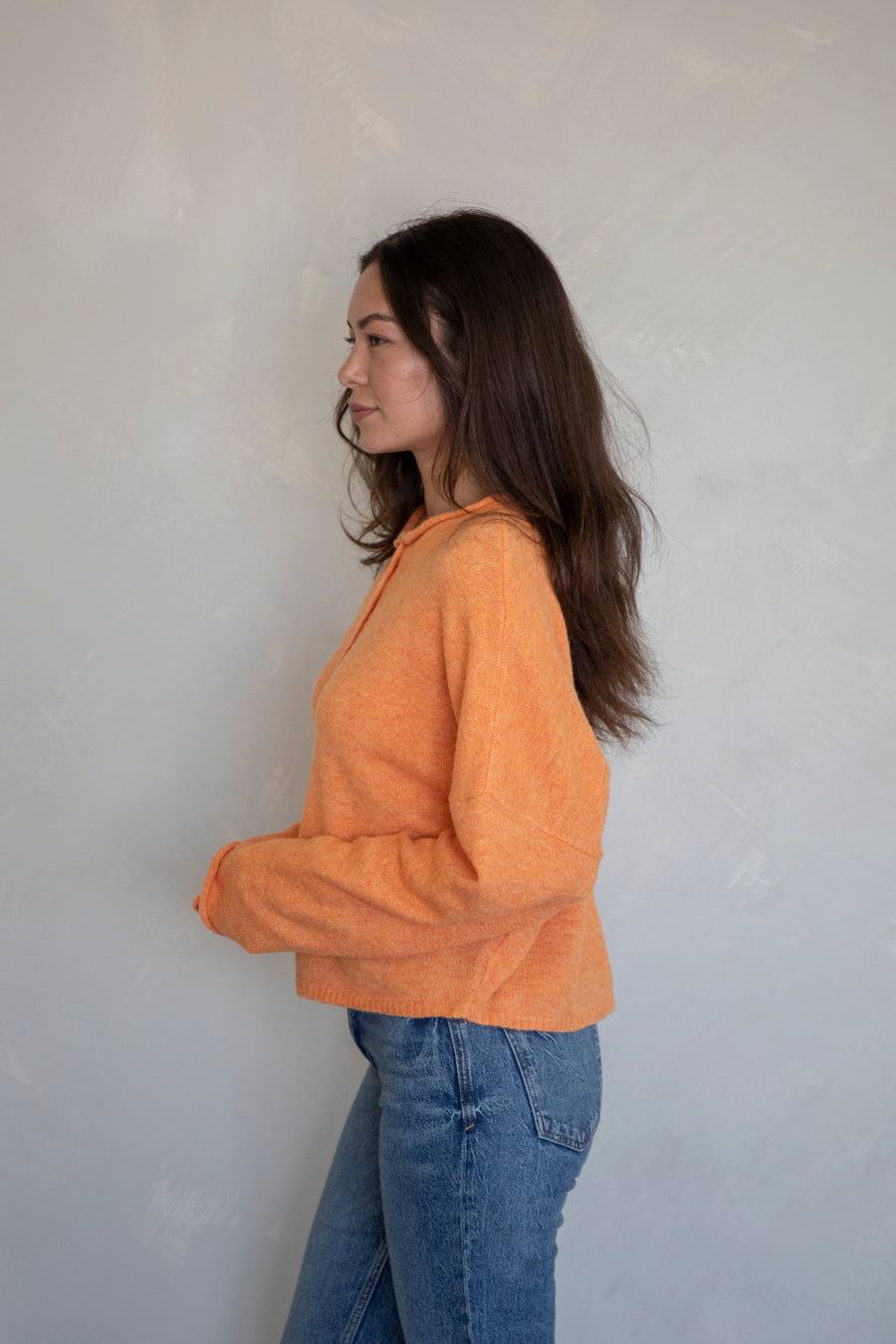 Orange Piper Cardigan