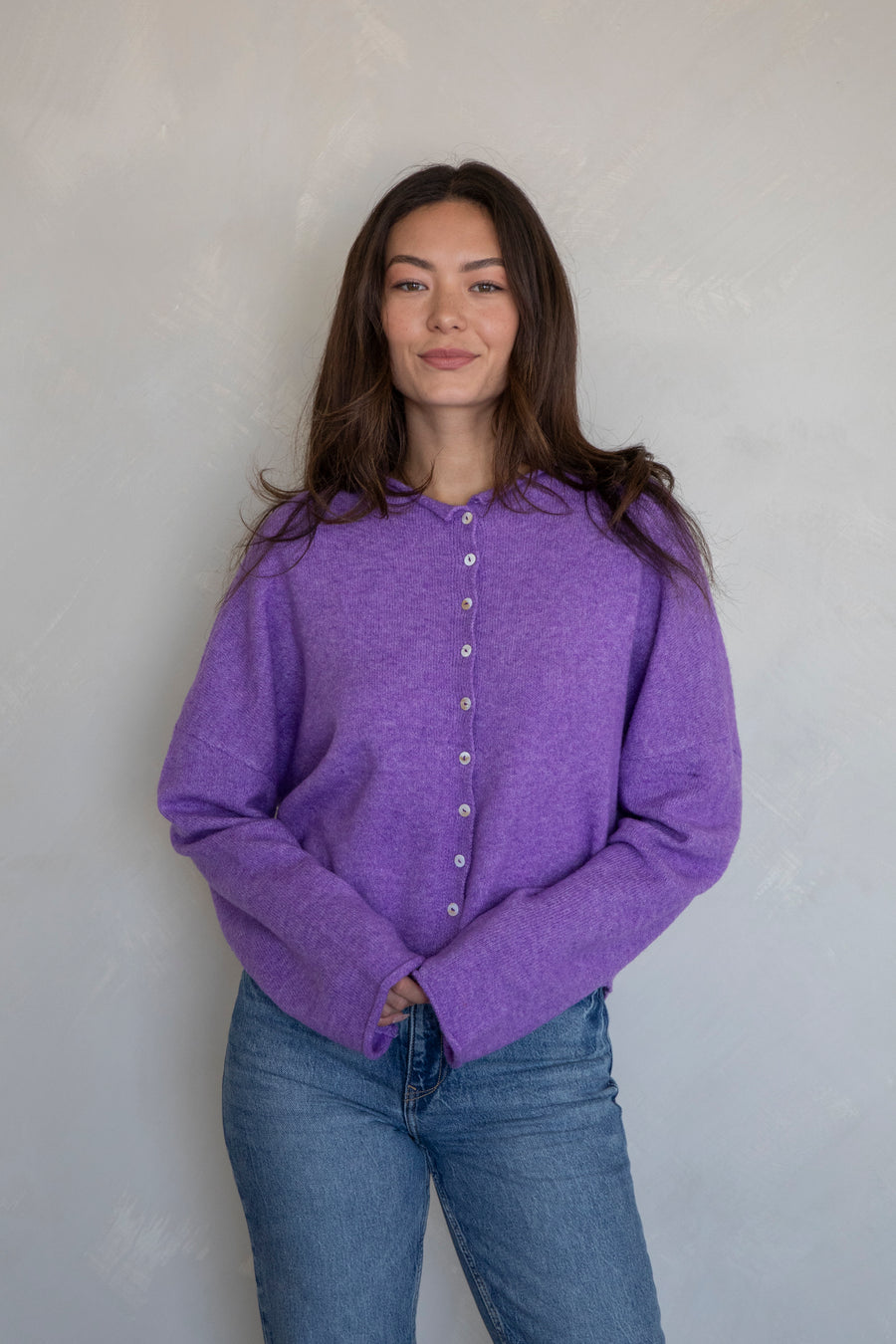 Purple Piper Cardigan