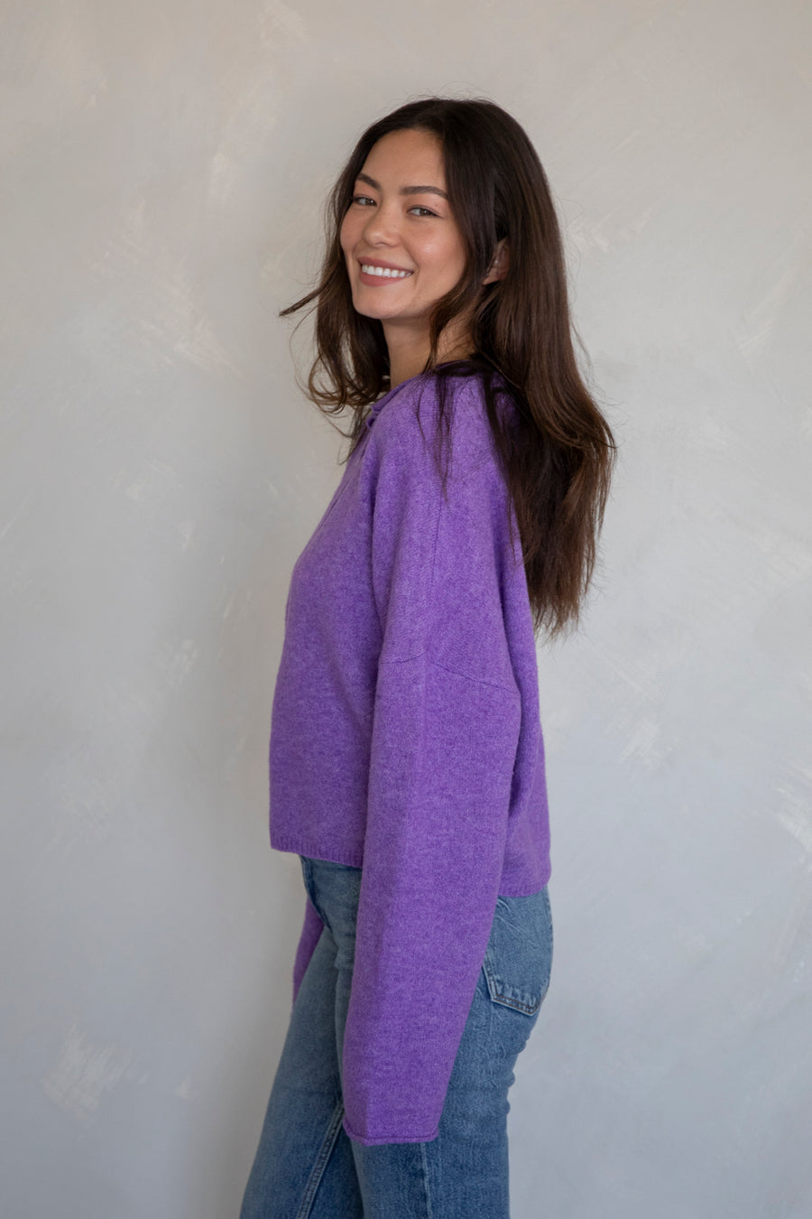 Purple Piper Cardigan