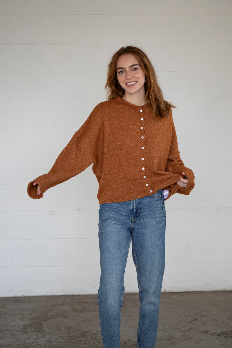 Rust Piper Cardigan