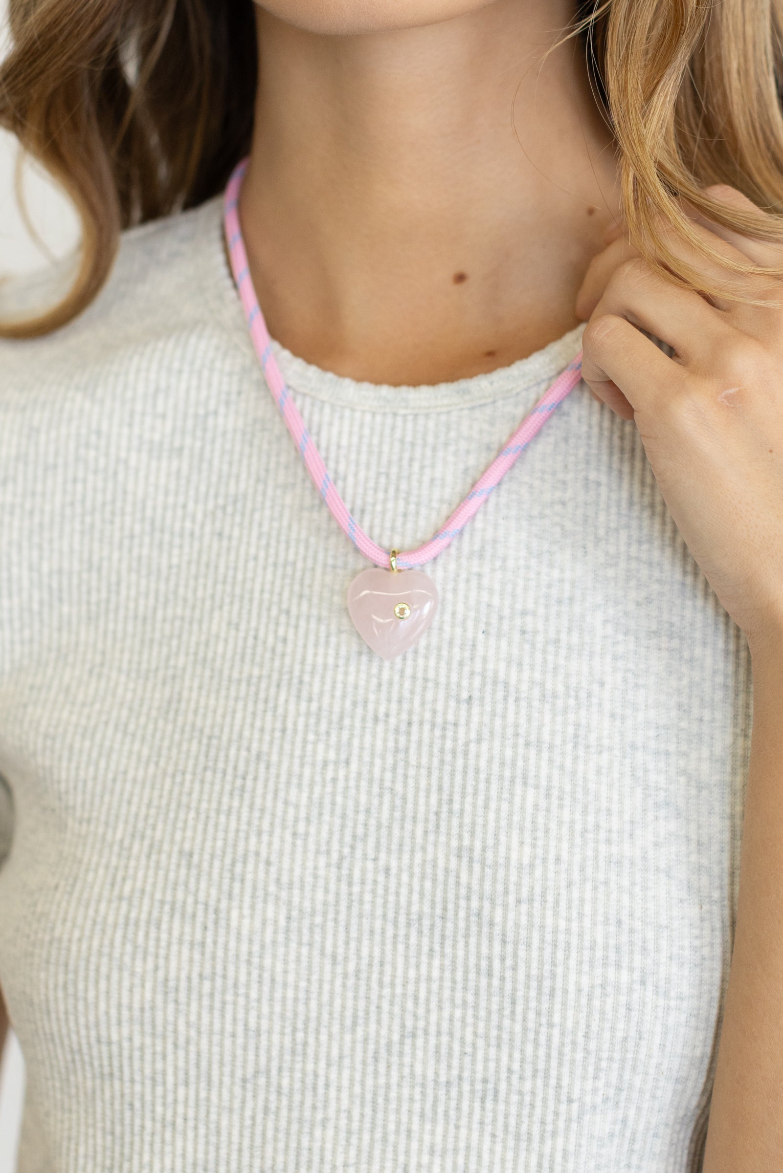 Mantle Jewellery Puffy Heart Cord Necklace