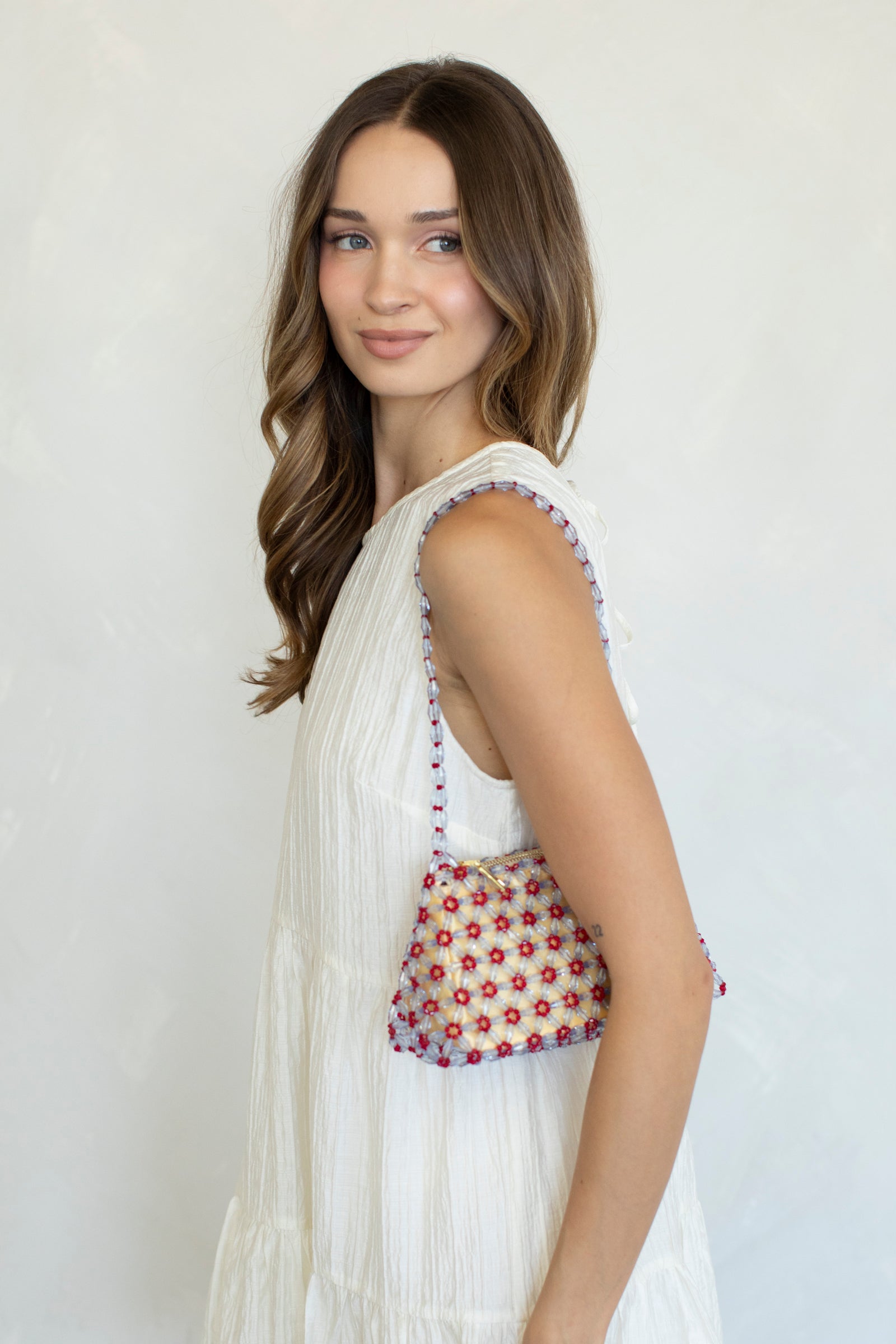 Mini Flower Beaded Bag