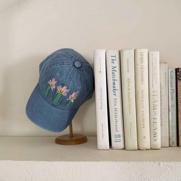 Embroidered Denim Cap