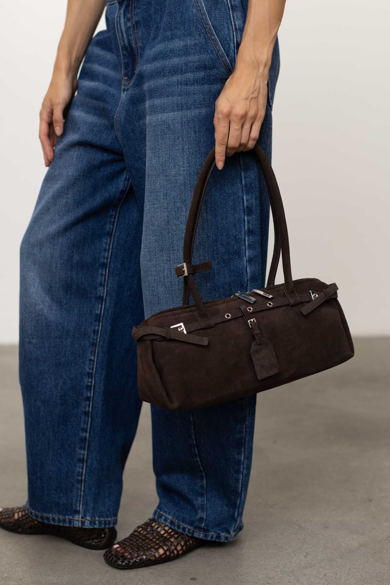 Buckle Baguette Bag