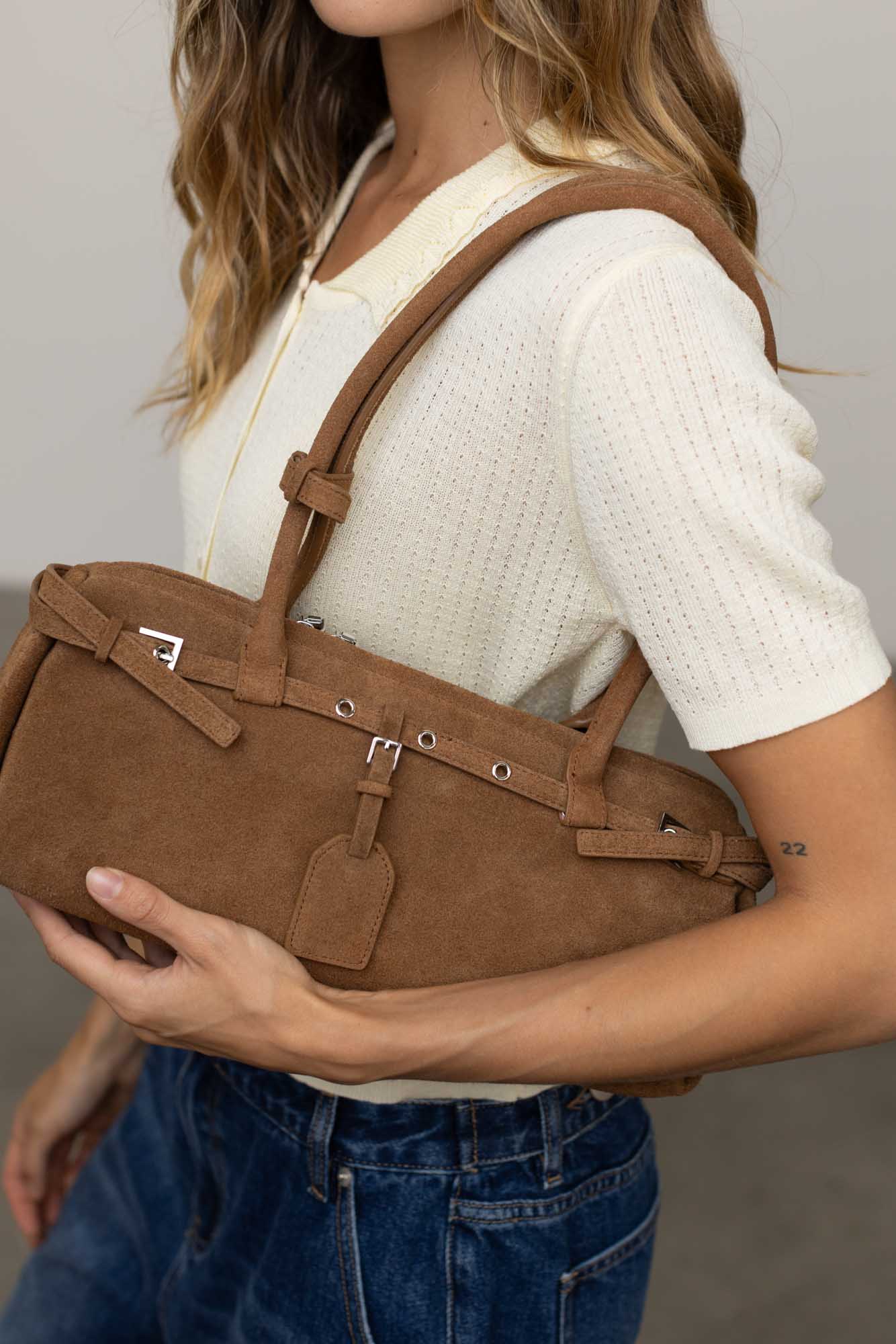 Buckle Baguette Bag