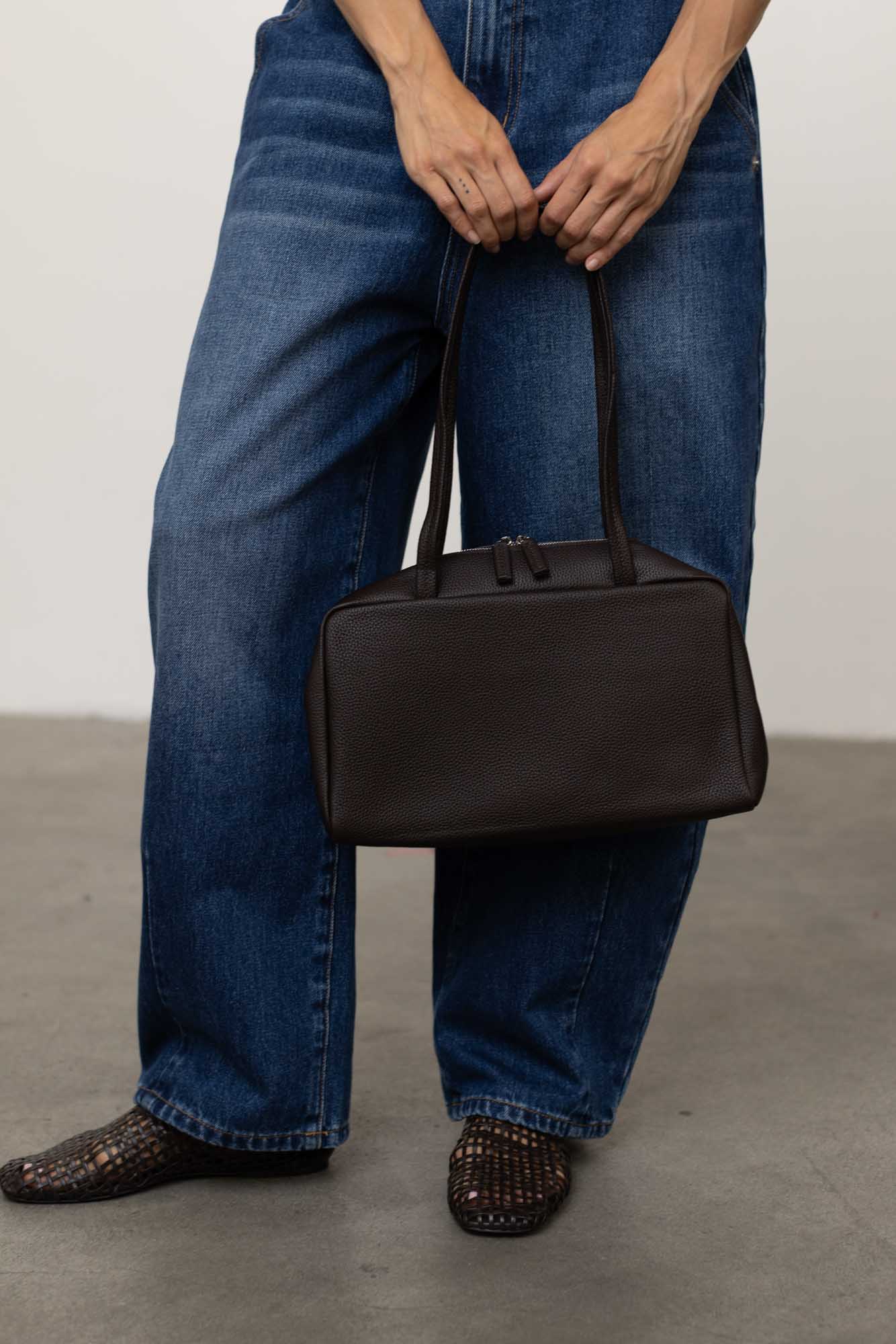 Brioche Leather Shoulder Bag