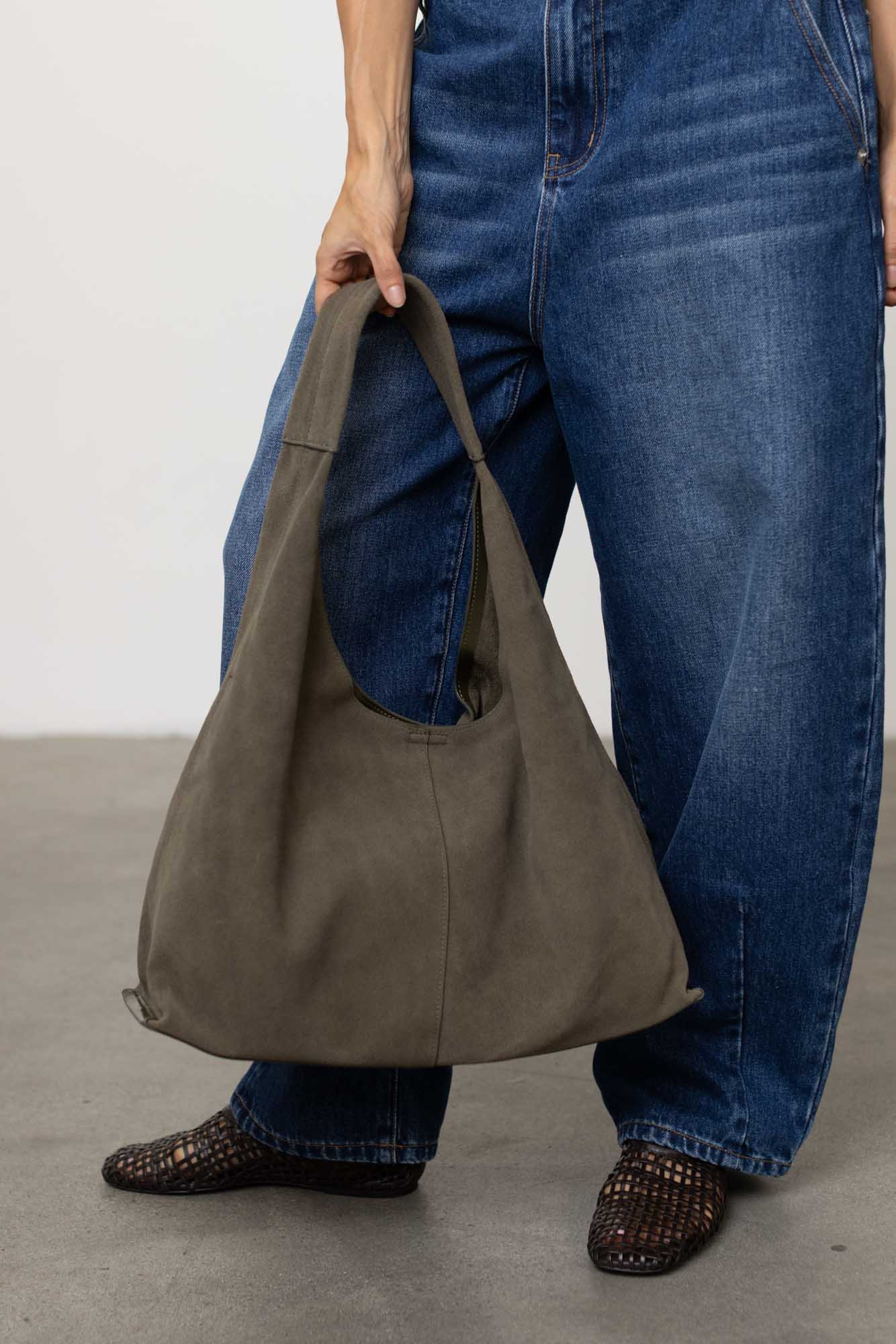 Suede Hobo Bag