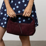 Suede Dumpling Hand Bag